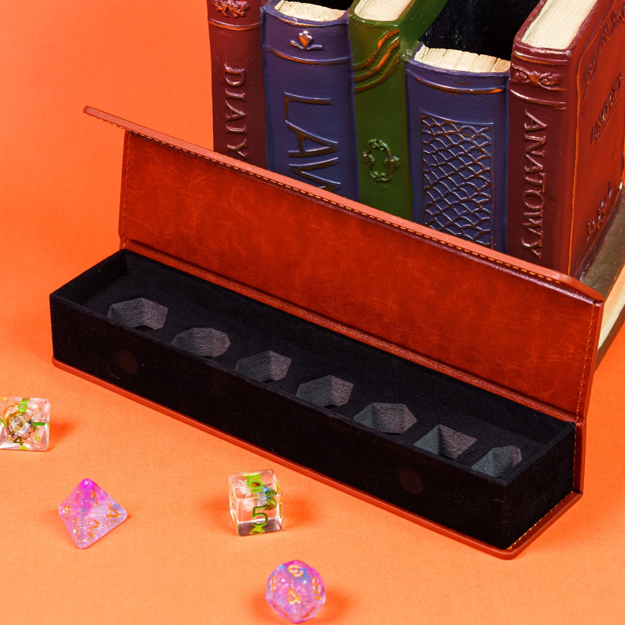 Udixi Rectangular Leather Dice Case For Sharp Handmade Dice Dungeons and Dragons dnd rpg Packaging Dice box
