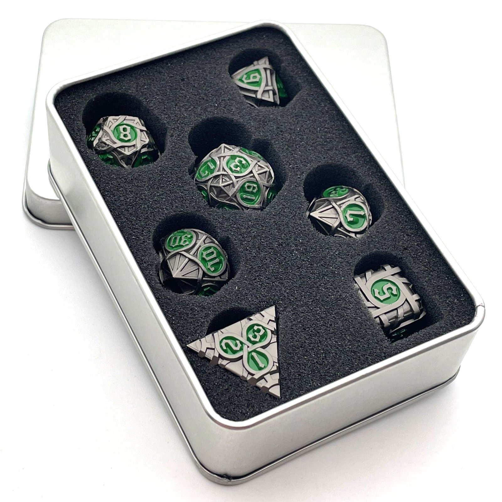 Polyhedral D10 D6 D20 Metal Dice Set for Dungeon and Dragon RPG Board Games
