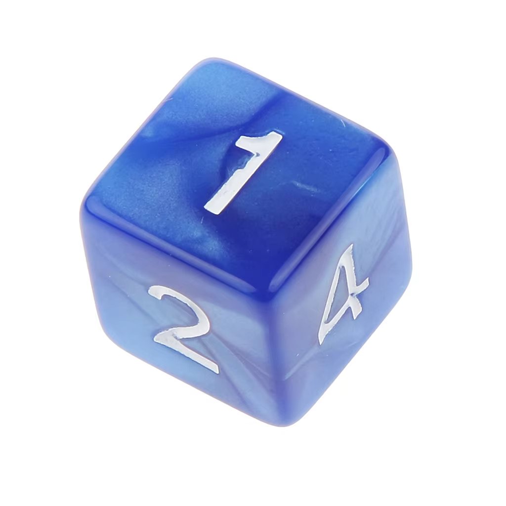 Professional D6 16mm right angle custom pearl pattern mixed color digital dice board game