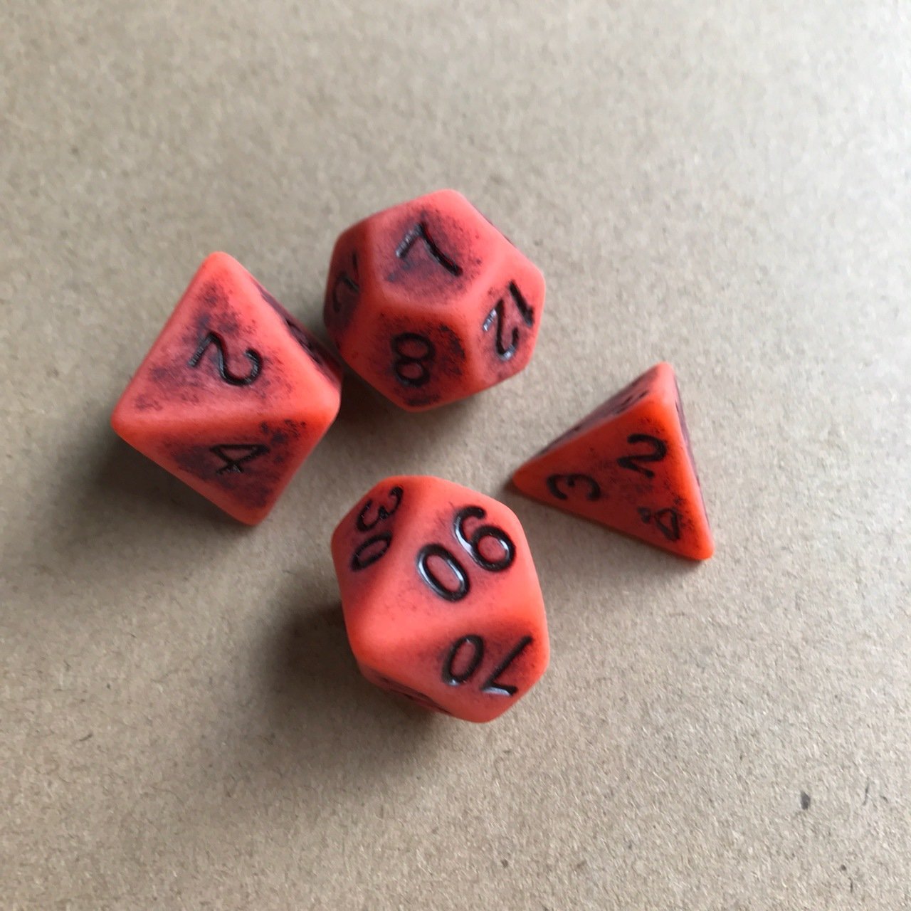 Board Game Antique Dice Set 7pcs Acrylic Polyhedral Digital Dice DND Game Accessories