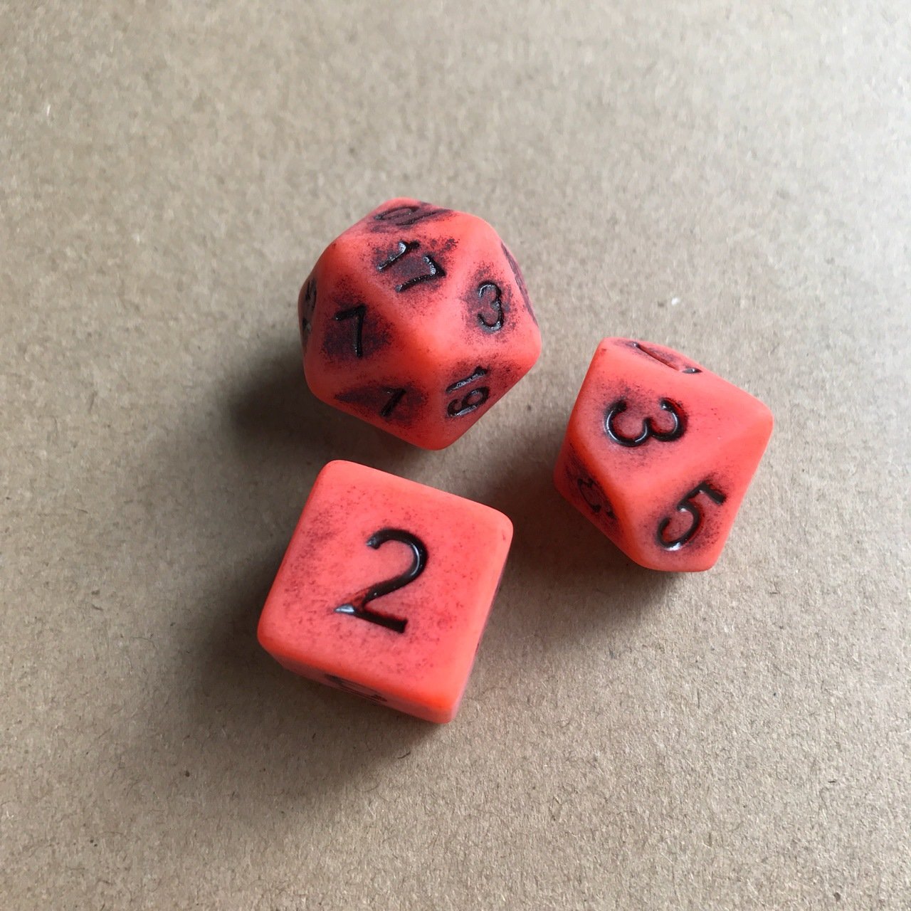 Board Game Antique Dice Set 7pcs Acrylic Polyhedral Digital Dice DND Game Accessories