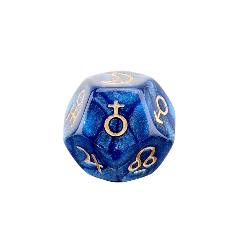 Table Game Dice Constellation Divination Toys Planets Signs Numbers Polyhedral 12-Sided Astrology Dice