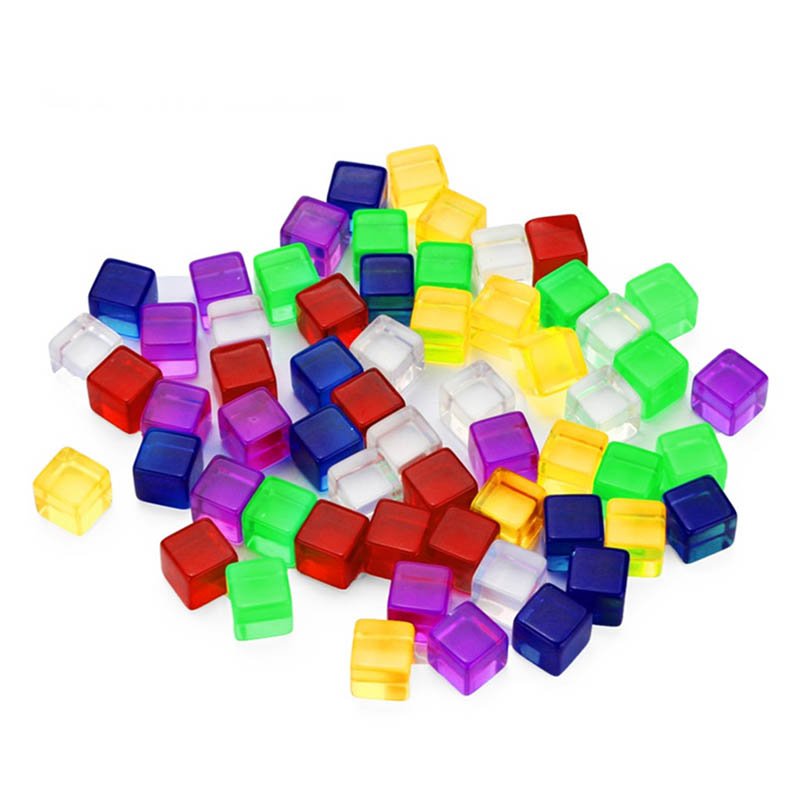 Wholesale custom color polyhedral plastic transparent d6 6 sided round corner 16mm 20mm 22mm blank dice sets for rpg board game
