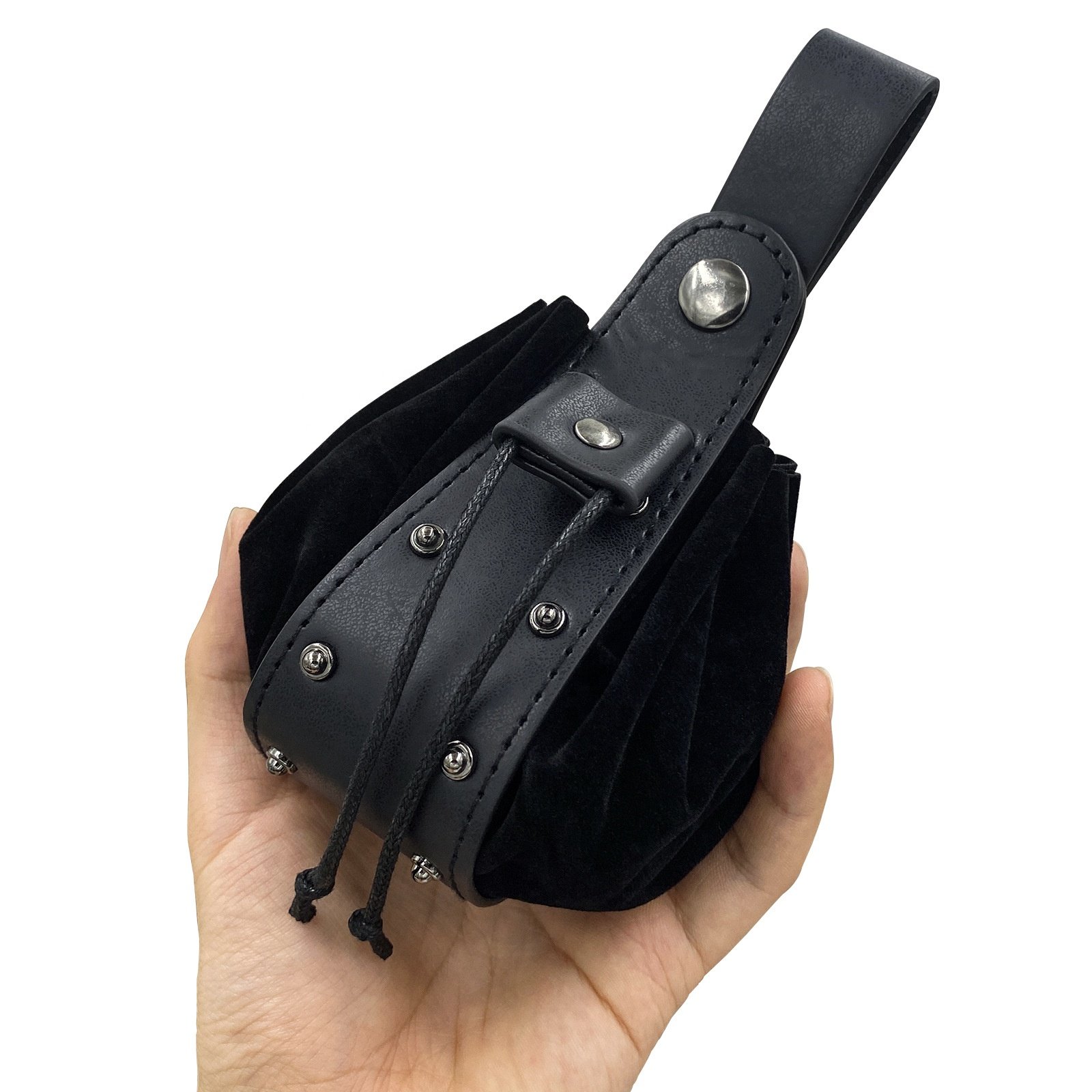 Vintage Waist Belt Bag DND Dice Storage Pouch Role Playing Game Accessories Dice Bag for Cosplay