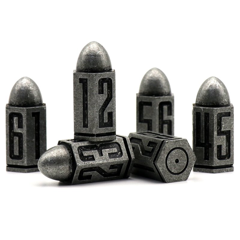 Mini Planet Bullet DND Dice Set for Dungeons and Dragons Tavern Play d&d Metal Custom polyhedral RPG Christmas&Halloween Gift