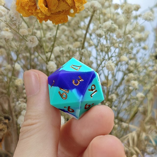Hot sales Silicone Dice Mix Blend Color Polyhedral 7pc DND Dice Set for RPG DND Board Games