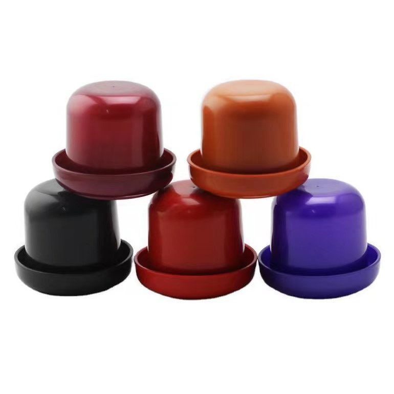 Customized Logo PP Material Manual Dice Cup With 5 Dice Set For Entertainment Pub Game