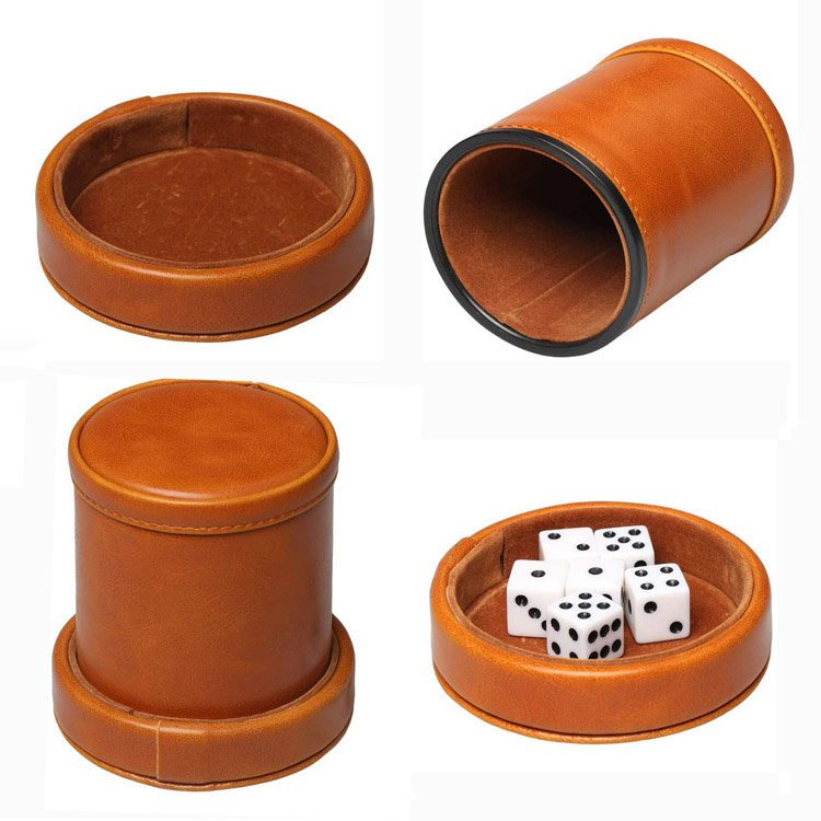 Family Game Yahtzee Dice Cup Liar's Leather Dice Cup Set