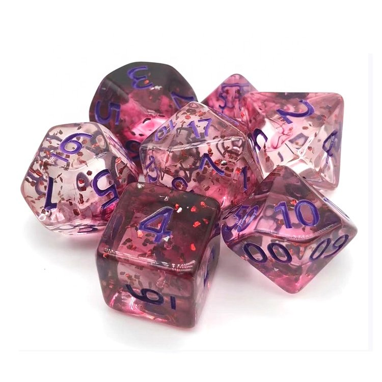 Modern Style Clear Chameleon Pub Colorful Dungeons and Dragons Dice for Women