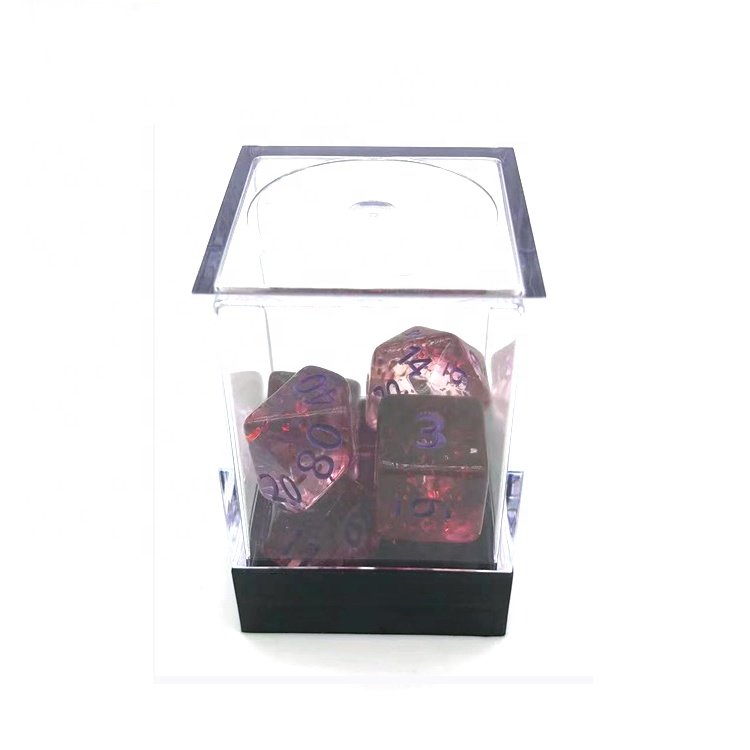 Modern Style Clear Chameleon Pub Colorful Dungeons and Dragons Dice for Women
