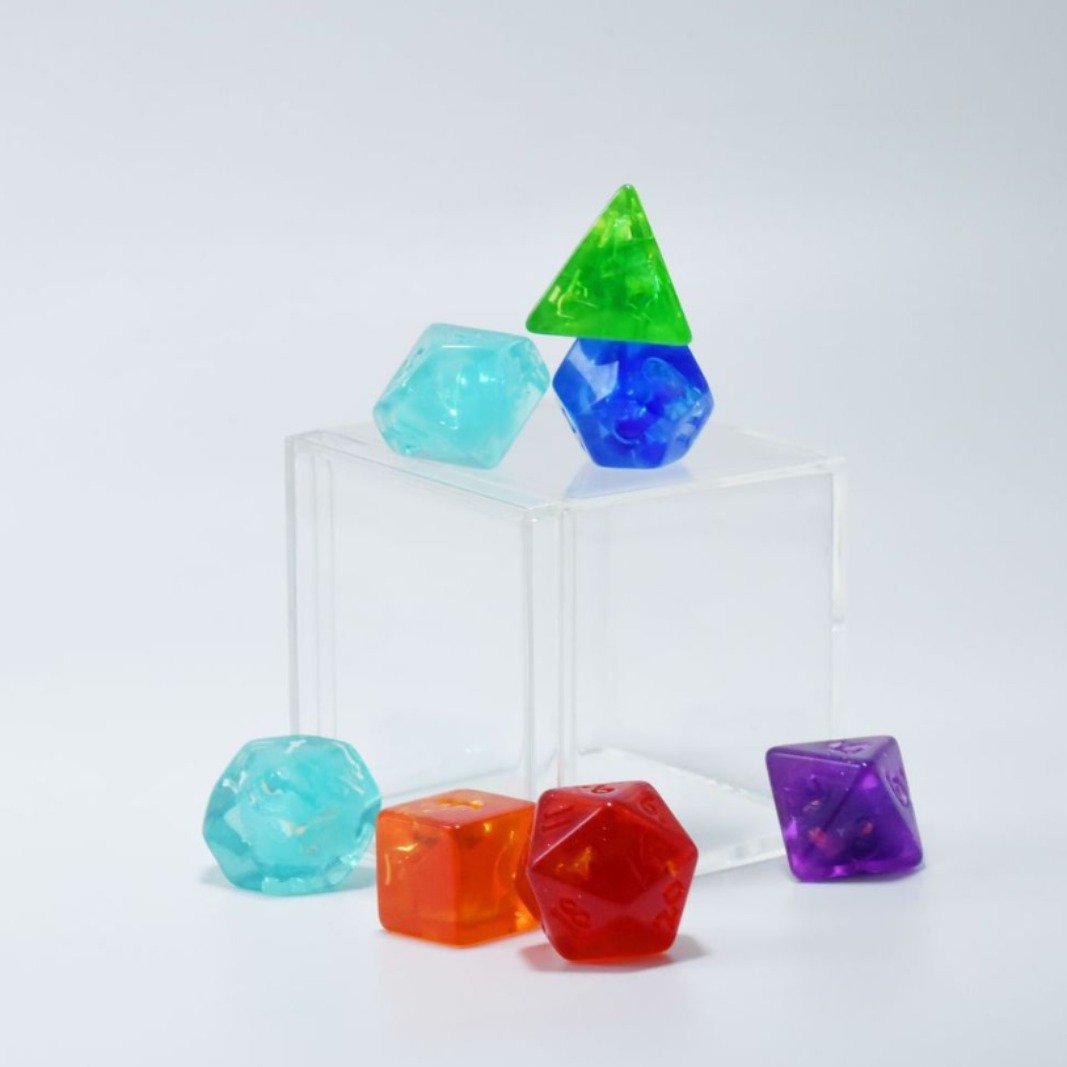Custom Transparent Game Dice Crystal Color Dnd Dice Set Dice