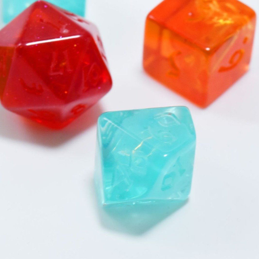 Custom Transparent Game Dice Crystal Color Dnd Dice Set Dice