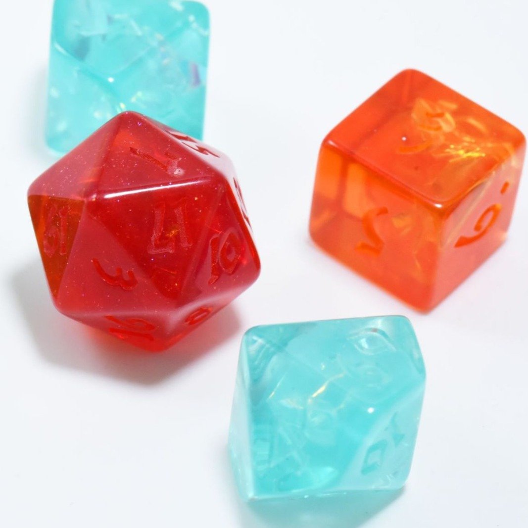 Custom Transparent Game Dice Crystal Color Dnd Dice Set Dice