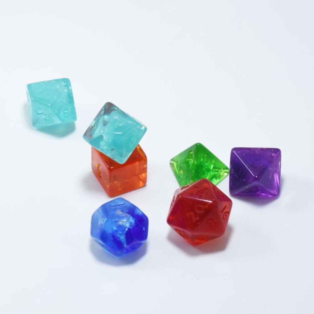 Custom Transparent Game Dice Crystal Color Dnd Dice Set Dice