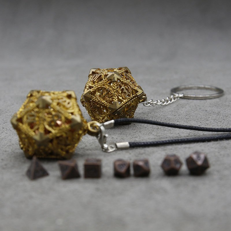 Mini DND Dice Set Storage Dragon Dice Jewelry