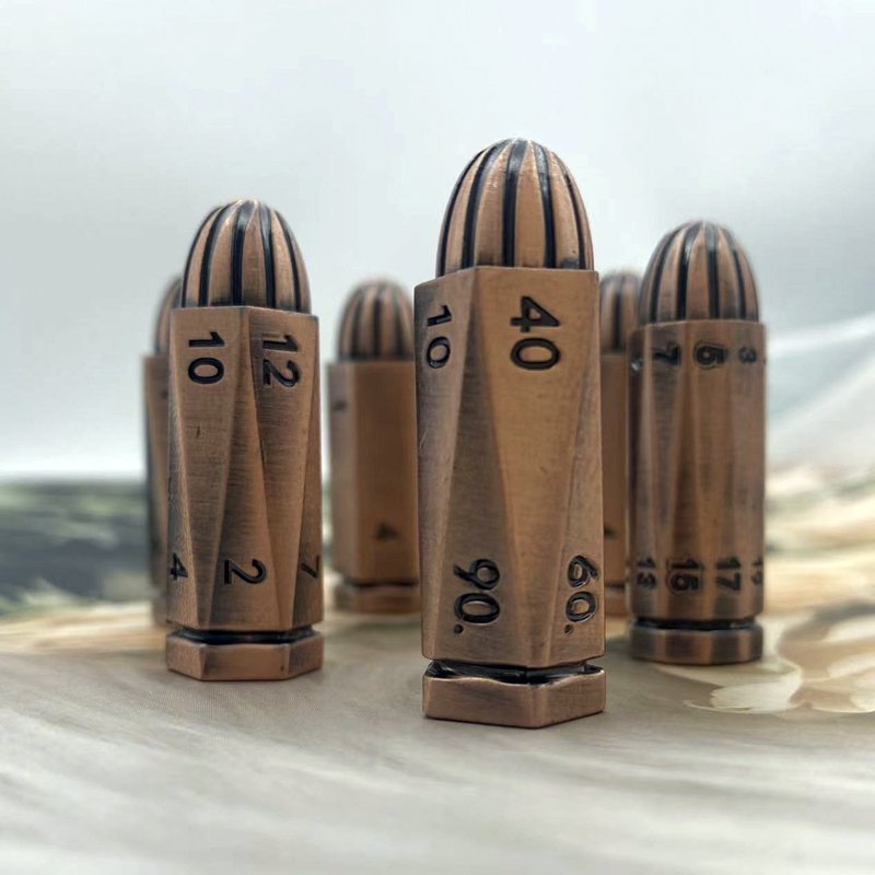DND 2024 New Metal Bullet RPG Dice Dragon Dungeons Board Game Entertainment Wholesale Role-Playing Dice