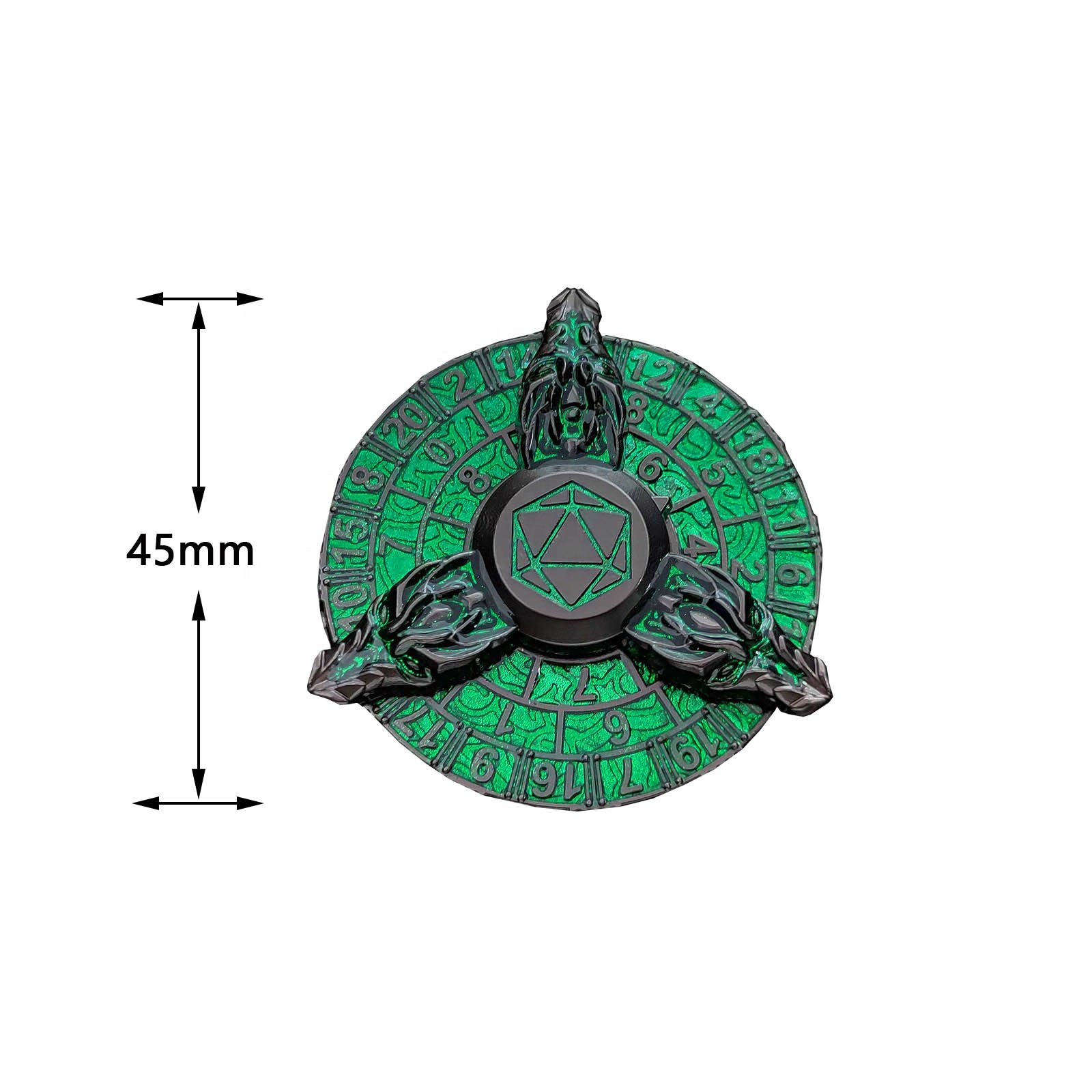 7-in-1 Fidget Spinner Stress Relief Toys Fingertip Rotate Metal Dice for Dungeons and Dragons