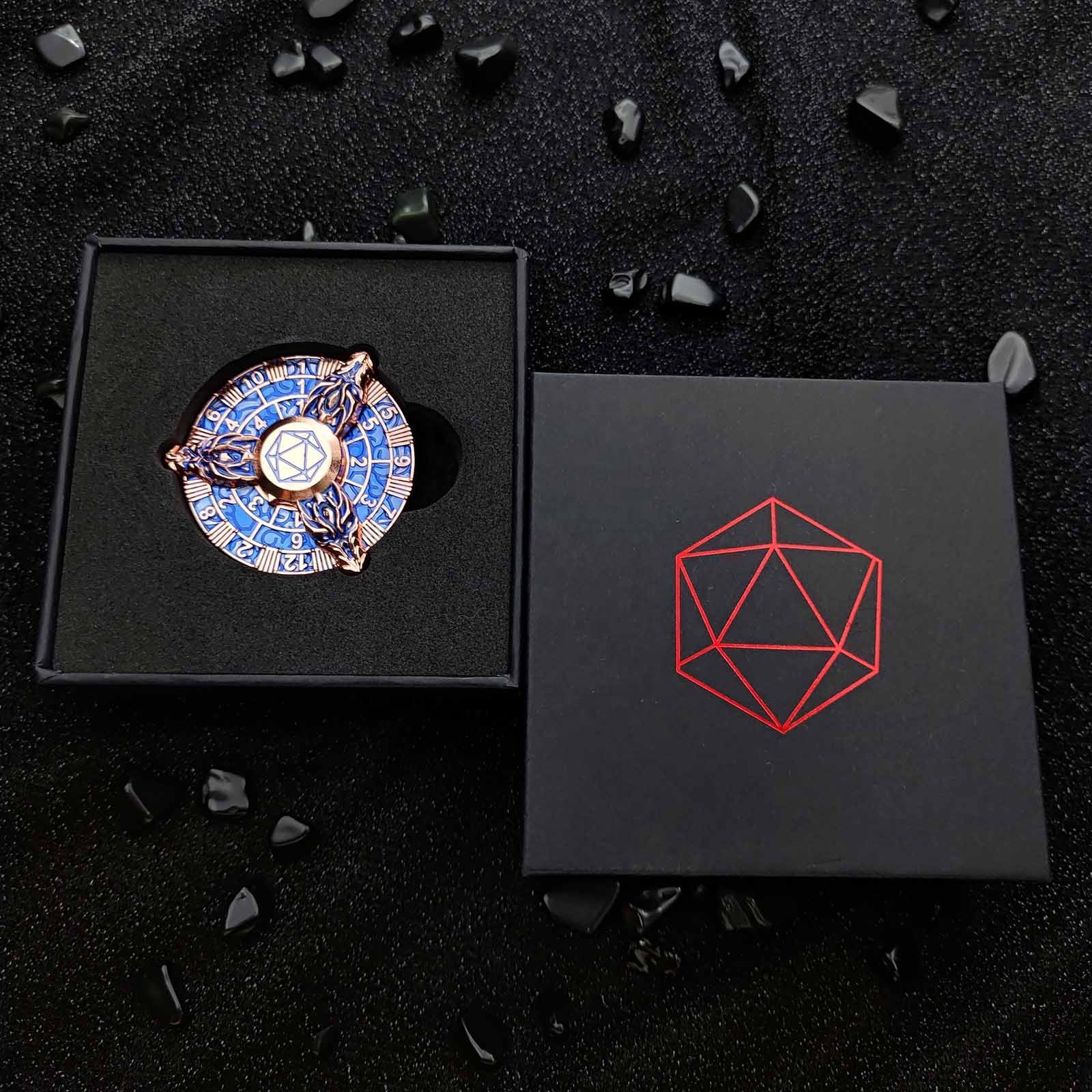 7-in-1 Fidget Spinner Stress Relief Toys Fingertip Rotate Metal Dice for Dungeons and Dragons