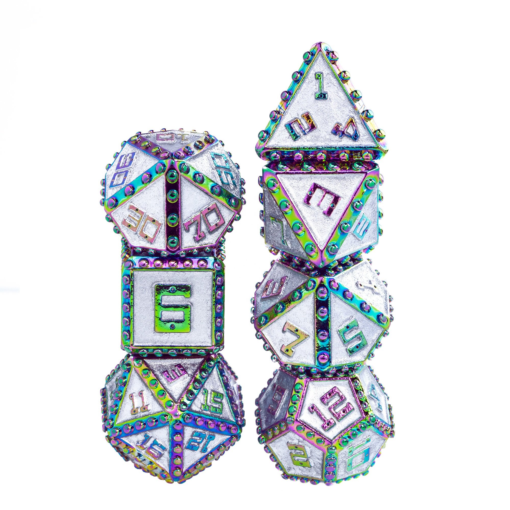 Udixi polyhedral dungeons and dragons metal rpg dice custom d d Board Game set Rivet