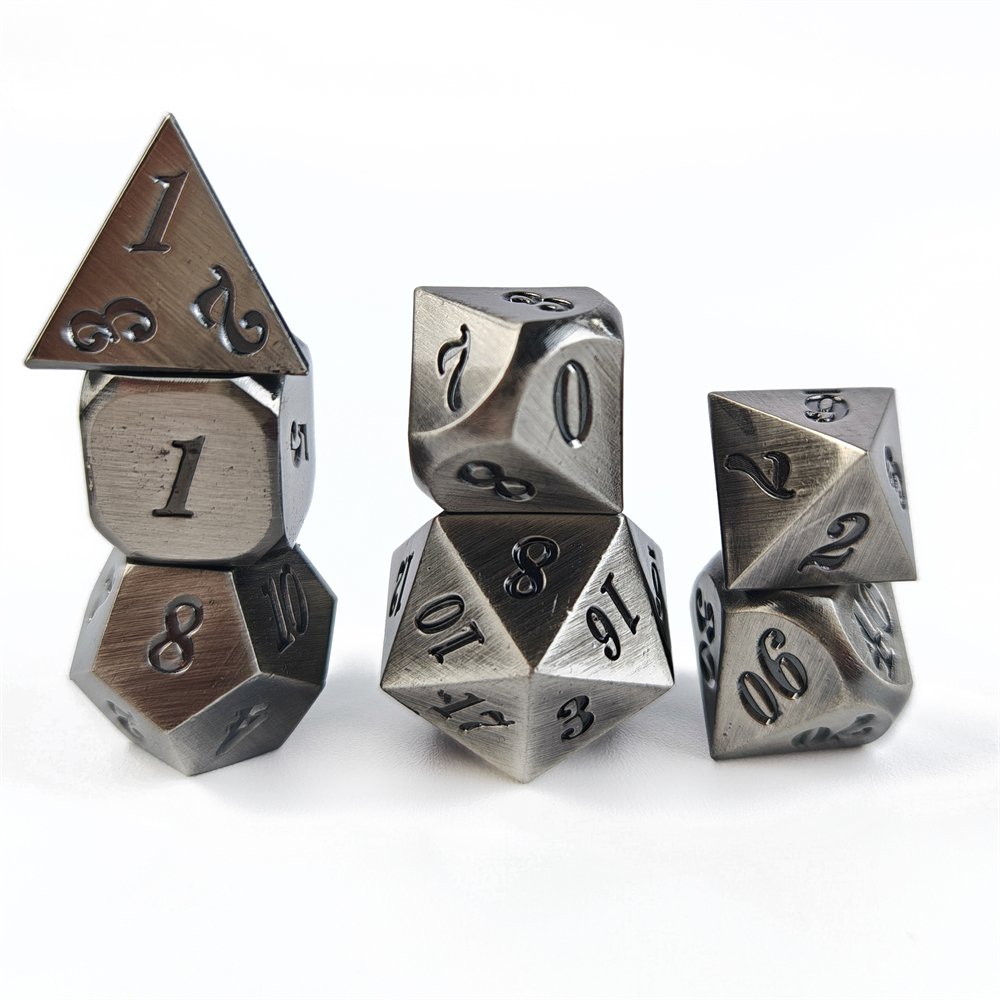 Metal DND Dice Set Zinc Alloy Solid Polyhedral Dice for Dungeons and Dragons D&D Role playing Table Game