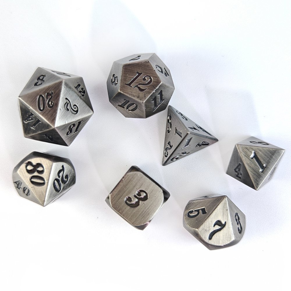 Metal DND Dice Set Zinc Alloy Solid Polyhedral Dice for Dungeons and Dragons D&D Role playing Table Game