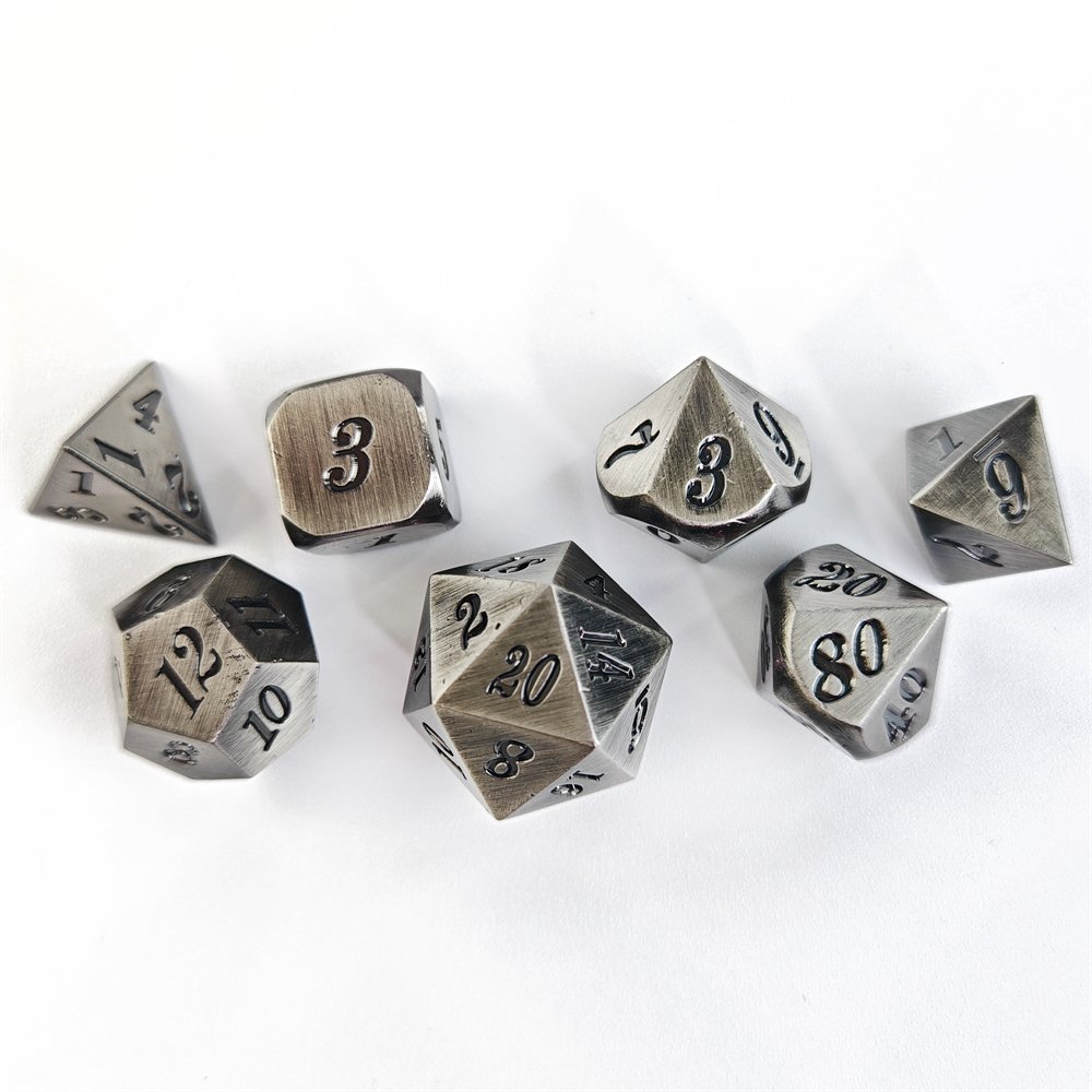 Metal DND Dice Set Zinc Alloy Solid Polyhedral Dice for Dungeons and Dragons D&D Role playing Table Game