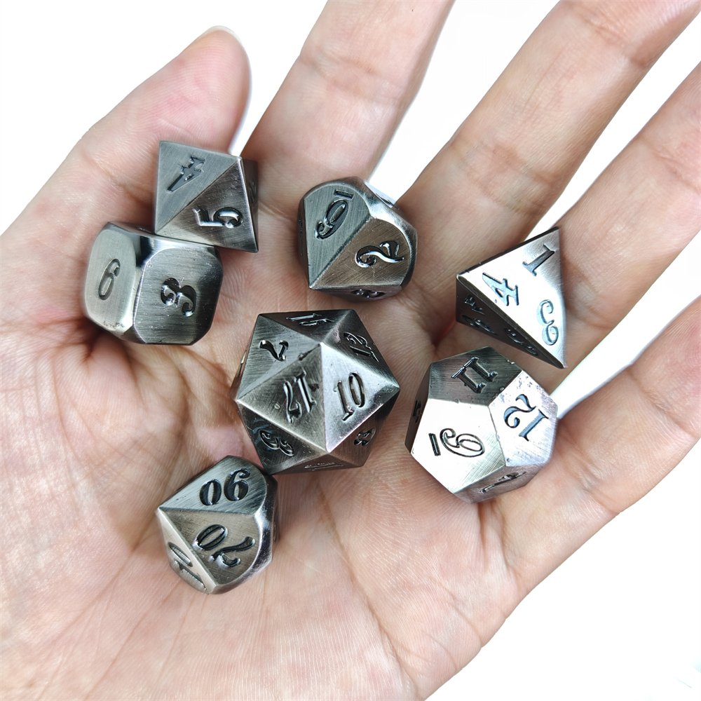 Metal DND Dice Set Zinc Alloy Solid Polyhedral Dice for Dungeons and Dragons D&D Role playing Table Game