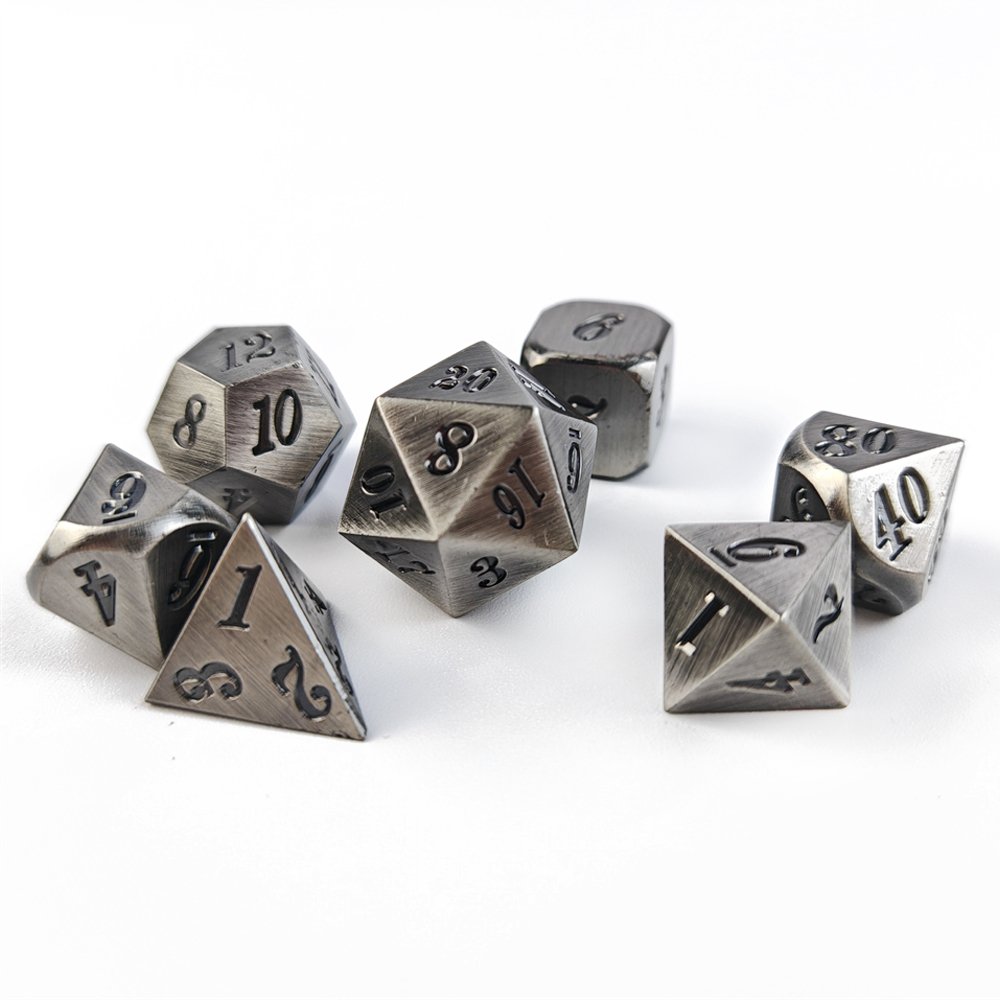 Metal DND Dice Set Zinc Alloy Solid Polyhedral Dice for Dungeons and Dragons D&D Role playing Table Game