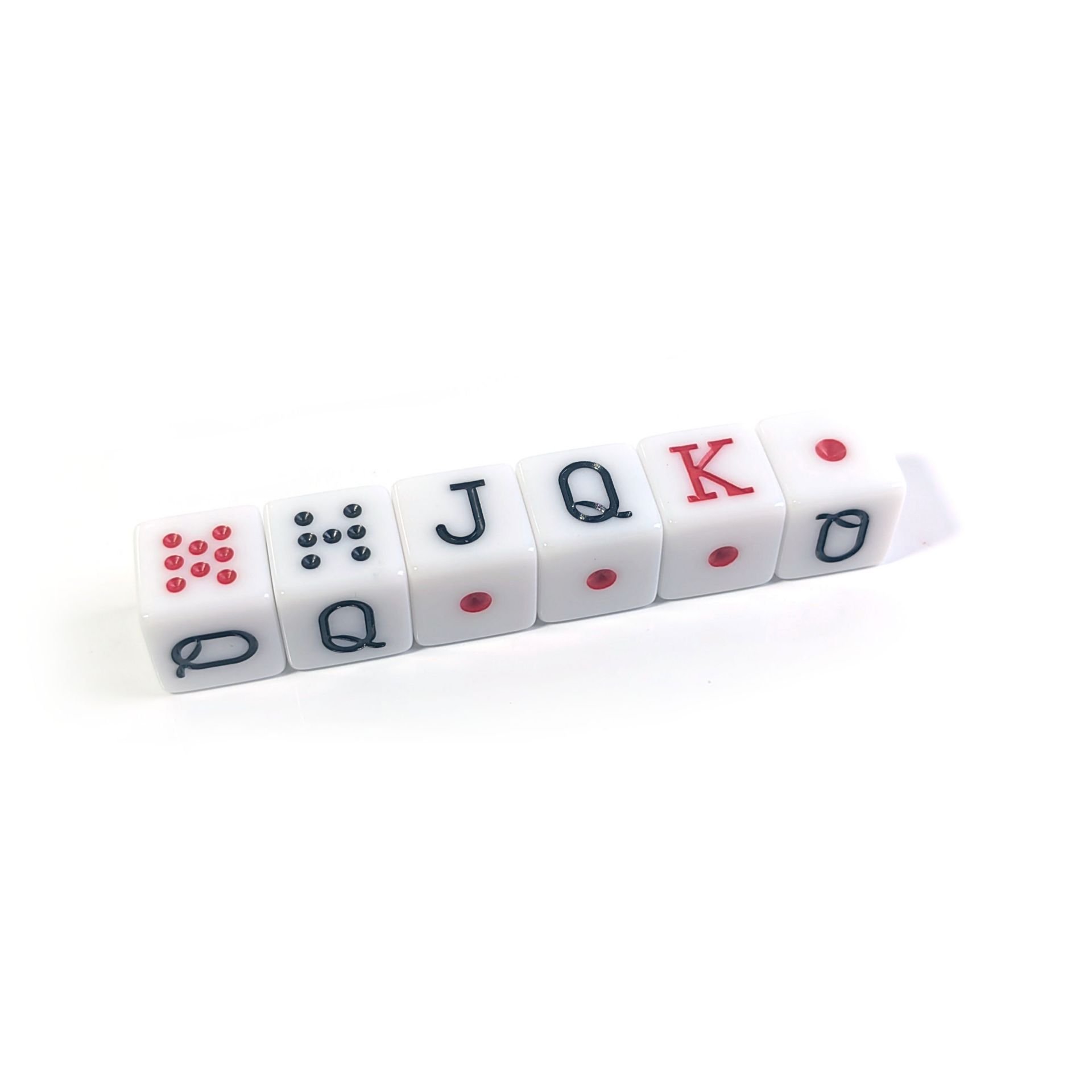 Acrylic White D6 dice Polyhedral 16mm Plastic poker set card game with dice Board Games