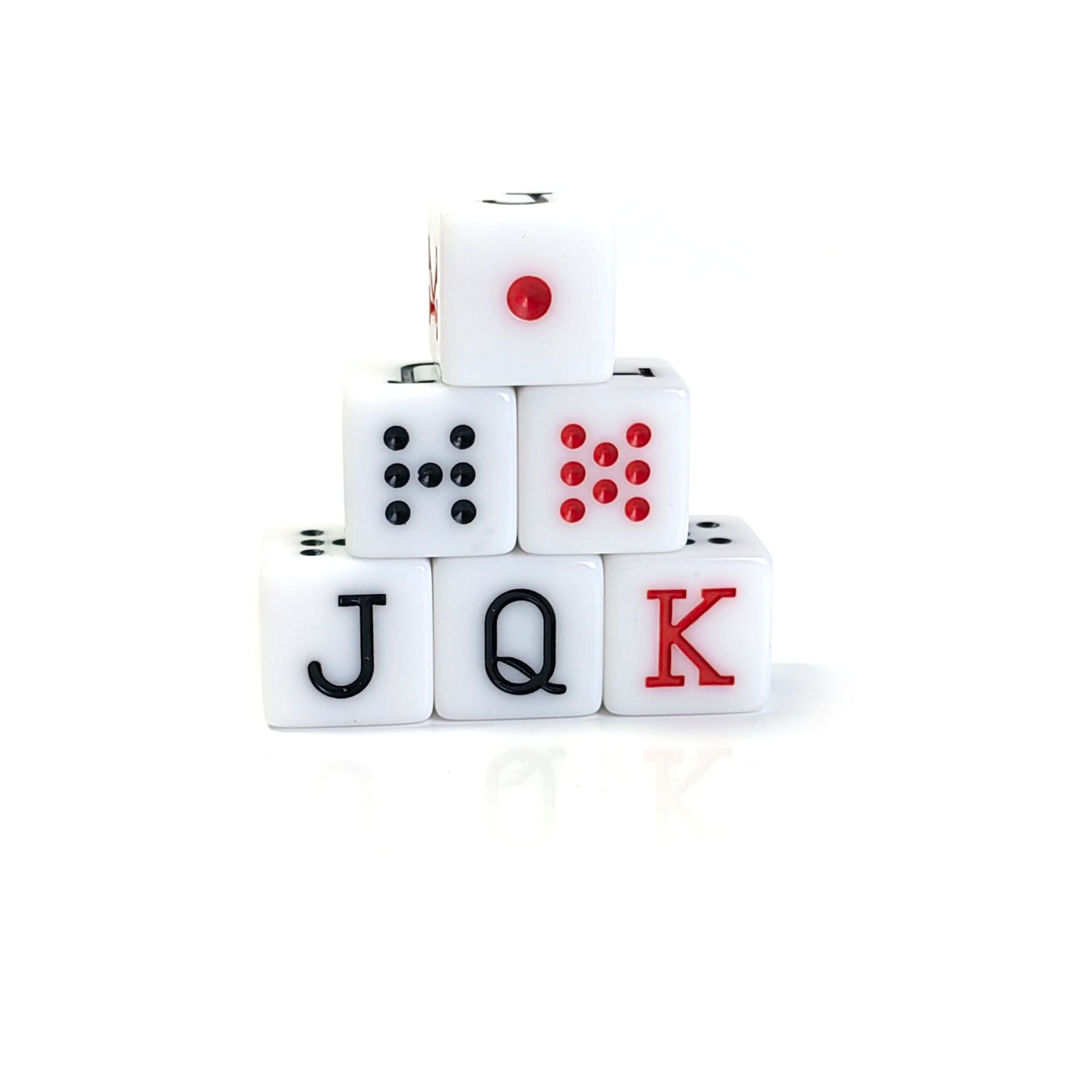 Acrylic White D6 dice Polyhedral 16mm Plastic poker set card game with dice Board Games
