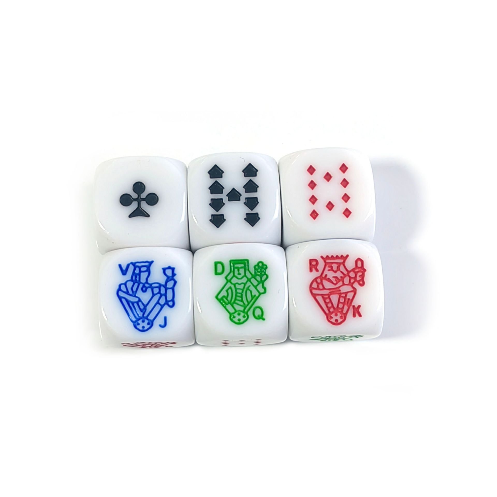 Acrylic White D6 dice Polyhedral 16mm Plastic poker set card game with dice Board Games