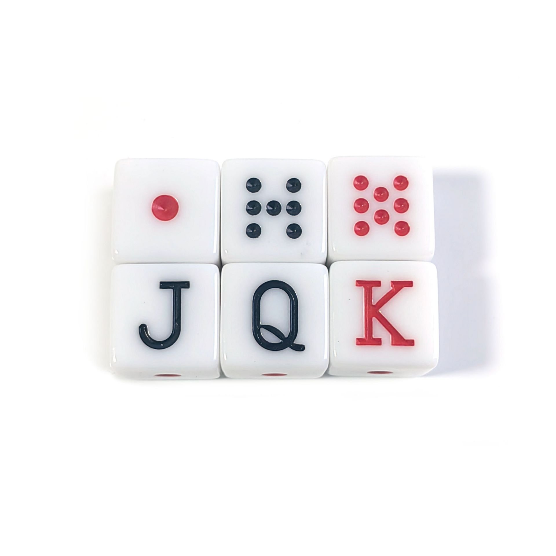 Acrylic White D6 dice Polyhedral 16mm Plastic poker set card game with dice Board Games