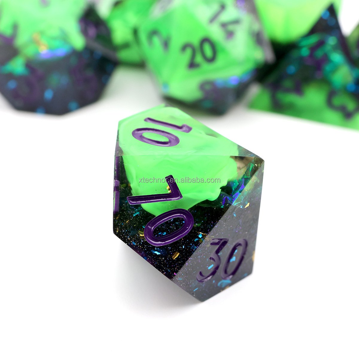 Dice For Role Playing Table Game Polyhedral Resin DND Dice Set Handmade Board Games Sharp Edge Dice DND Gift-N23