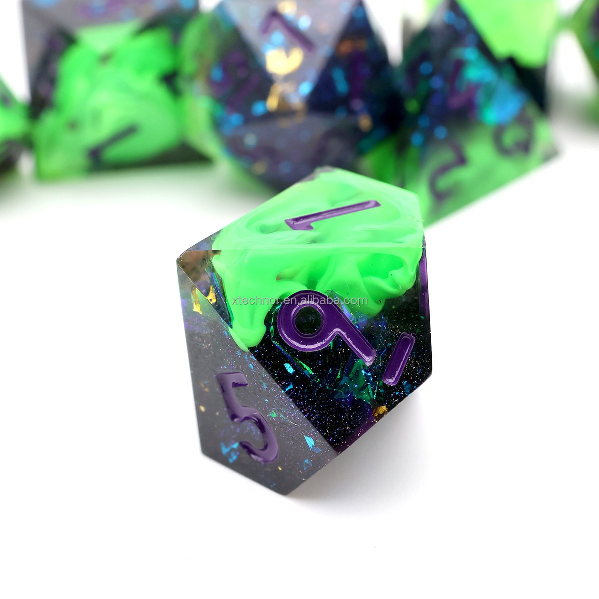 Dice For Role Playing Table Game Polyhedral Resin DND Dice Set Handmade Board Games Sharp Edge Dice DND Gift-N23