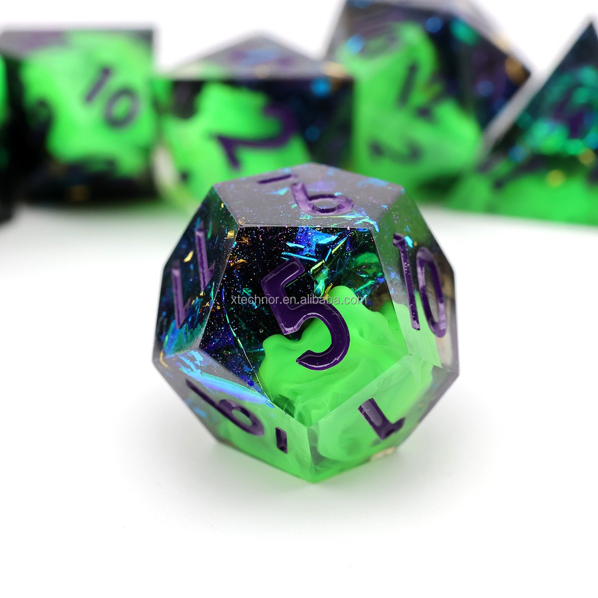 Dice For Role Playing Table Game Polyhedral Resin DND Dice Set Handmade Board Games Sharp Edge Dice DND Gift-N23