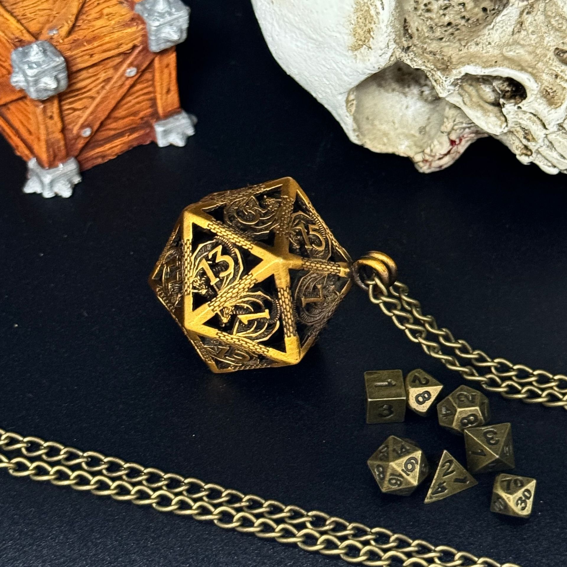 Factory Supply Wholesale Mini dice With Necklace Cage dice With Mini dice Inside