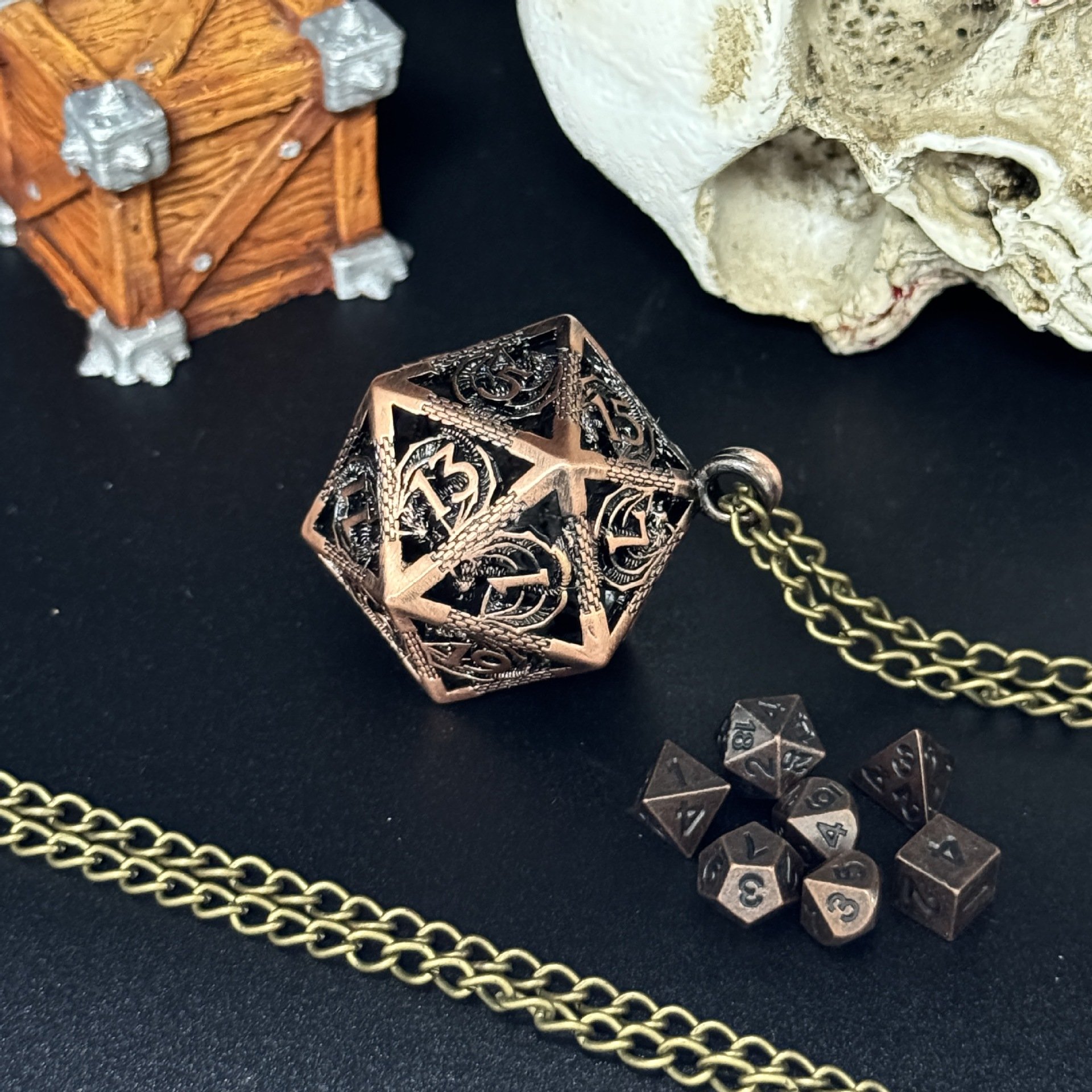 Factory Supply Wholesale Mini dice With Necklace Cage dice With Mini dice Inside
