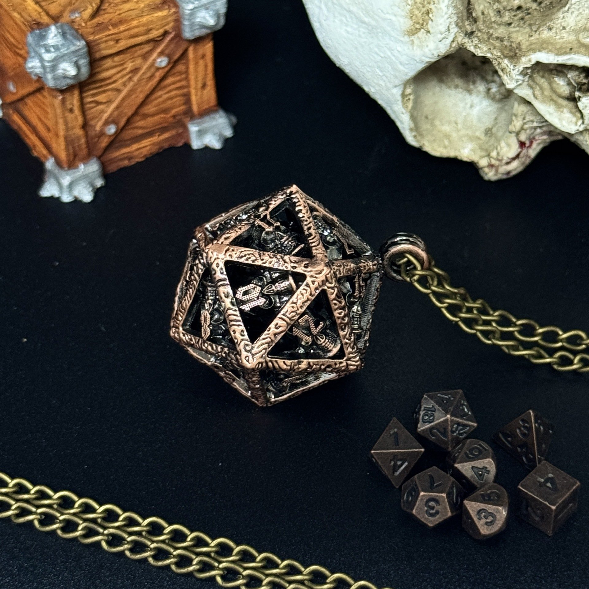 Factory Supply Wholesale Mini dice With Necklace Cage dice With Mini dice Inside