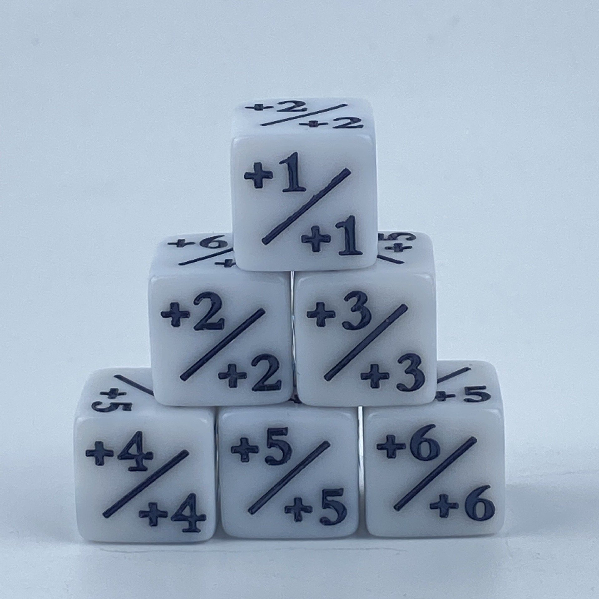 semi 16mm +/- Plus sign minus sign Stationery plastic cube plastic dice +1 and -1 counter dice