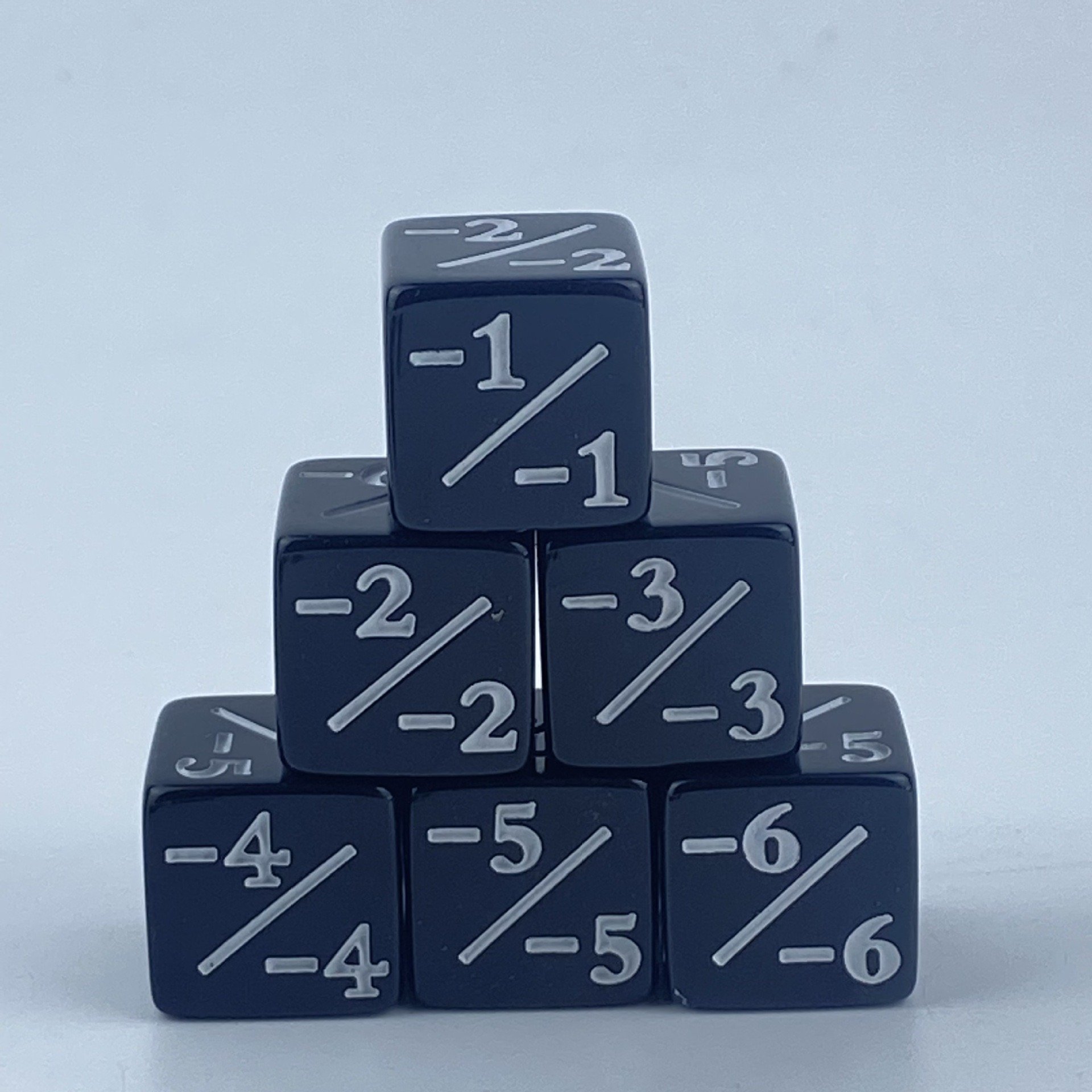 semi 16mm +/- Plus sign minus sign Stationery plastic cube plastic dice +1 and -1 counter dice
