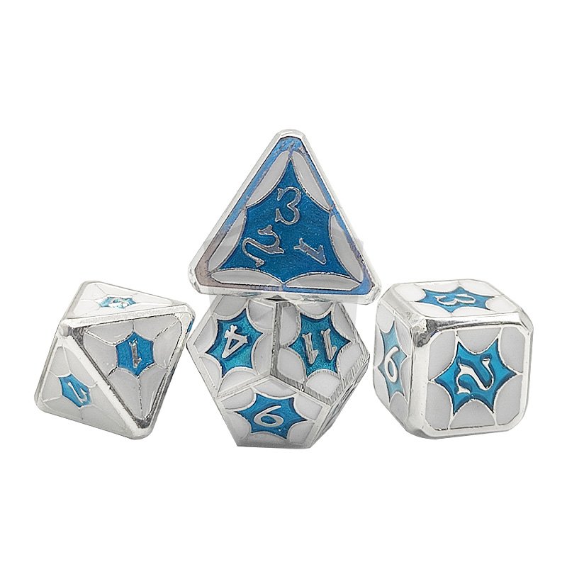 Customized Metal Dice 7 Piece Polyhedral Metal Dice Set for DND Dungeons and Dragons Call Pathfinder Tabletop RPG dice