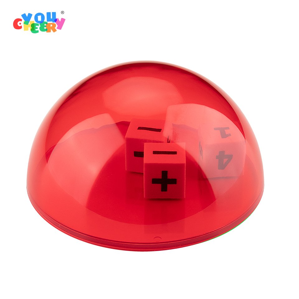 Children's Game Dice Set Mathematics Game Activity Light Table Toy Transparent Dice Cup Calculation Thinking Logic Training