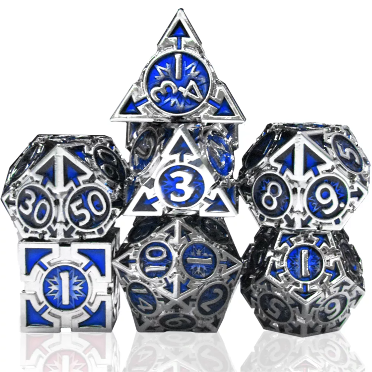 Unique Custom D20 Bulk Dice Game Wholesale Metal Polyhedral Dnd Dice Set Rpg Dice