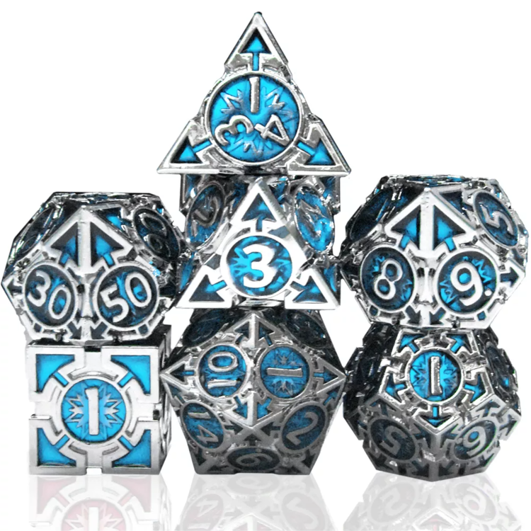 Unique Custom D20 Bulk Dice Game Wholesale Metal Polyhedral Dnd Dice Set Rpg Dice