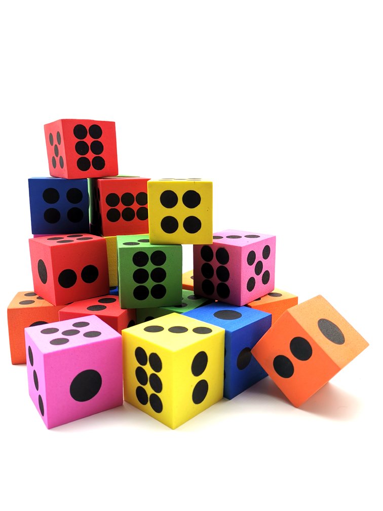 3.8CM EVA foam dice game Playing foam custom color dice game Colored Dice for Board Games