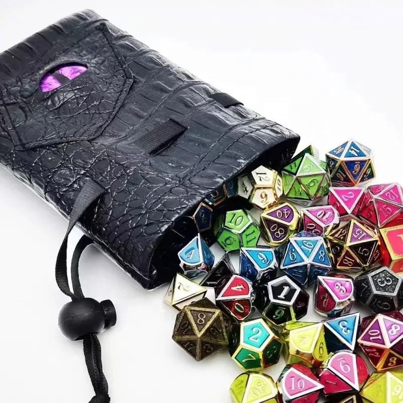 Multiple Options Dragon Eye Dice Bag Drawstring Gift Bag Leather DND Dice Holder Dice Pouch for DND Gift
