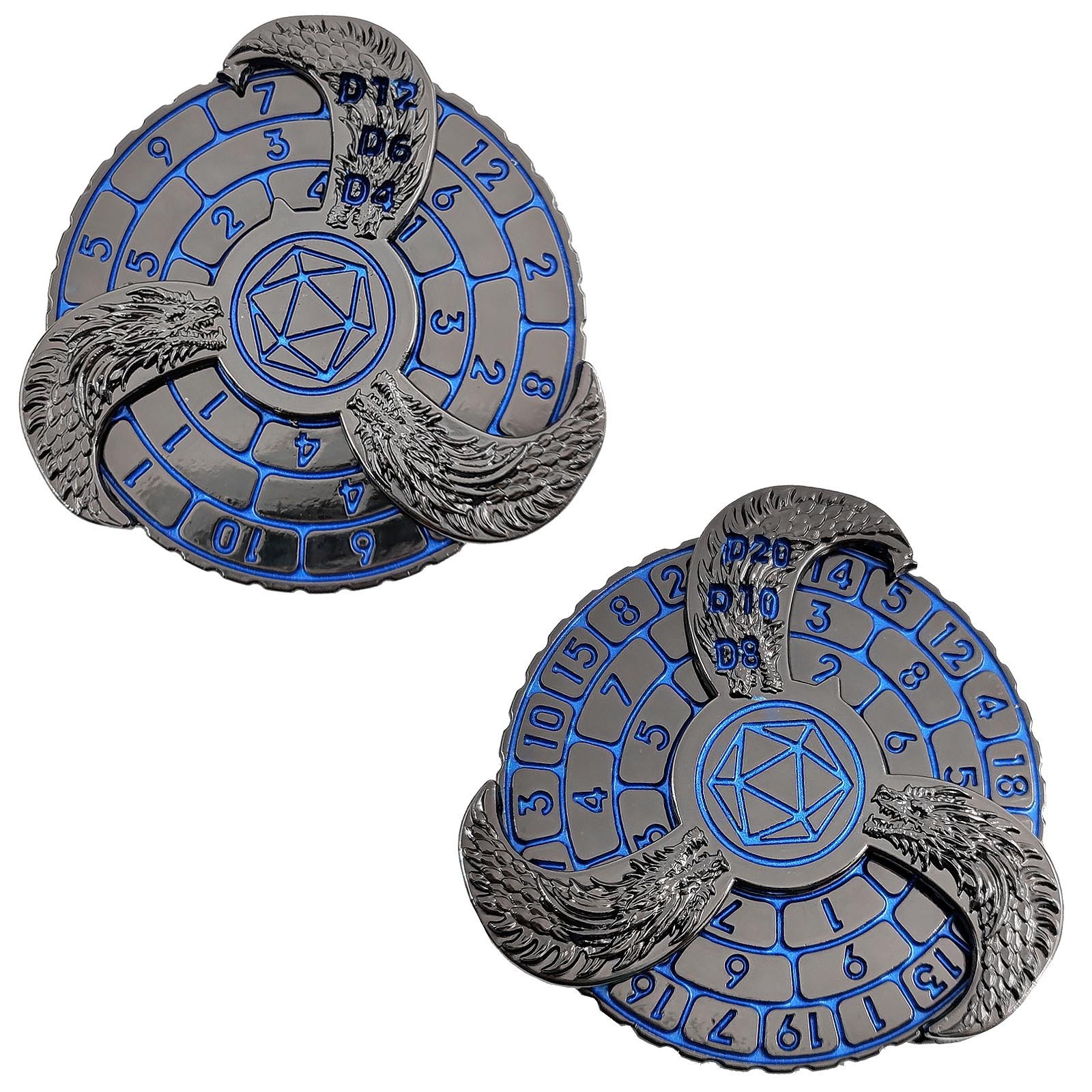 59mm Coin Edge Metal Carousel Dice Spinning Decision of Fate Carousel DND Fingertip Carousel Dice Board Game Accessories