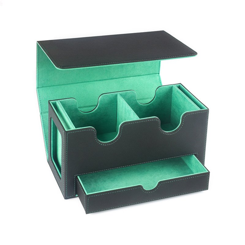MIO Wholesale 200+ Pu Leather Mtg Game Storage Yu-Gi-Oh Box Tcg Card Ma-gic the Gathering Custom Deck Box Leather Box Card