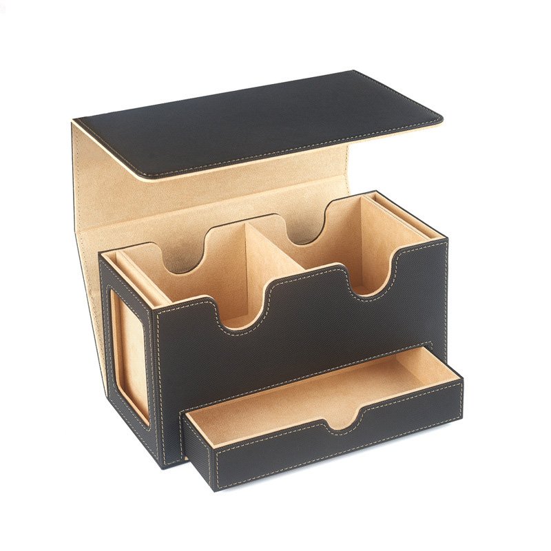 MIO Wholesale 200+ Pu Leather Mtg Game Storage Yu-Gi-Oh Box Tcg Card Ma-gic the Gathering Custom Deck Box Leather Box Card