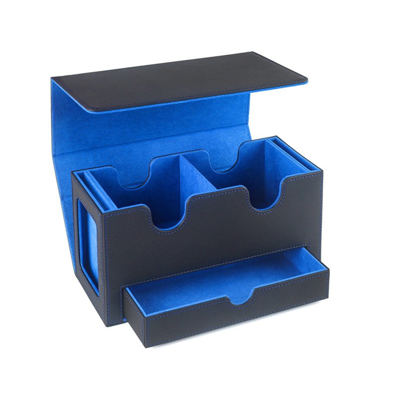 MIO Wholesale 200+ Pu Leather Mtg Game Storage Yu-Gi-Oh Box Tcg Card Ma-gic the Gathering Custom Deck Box Leather Box Card